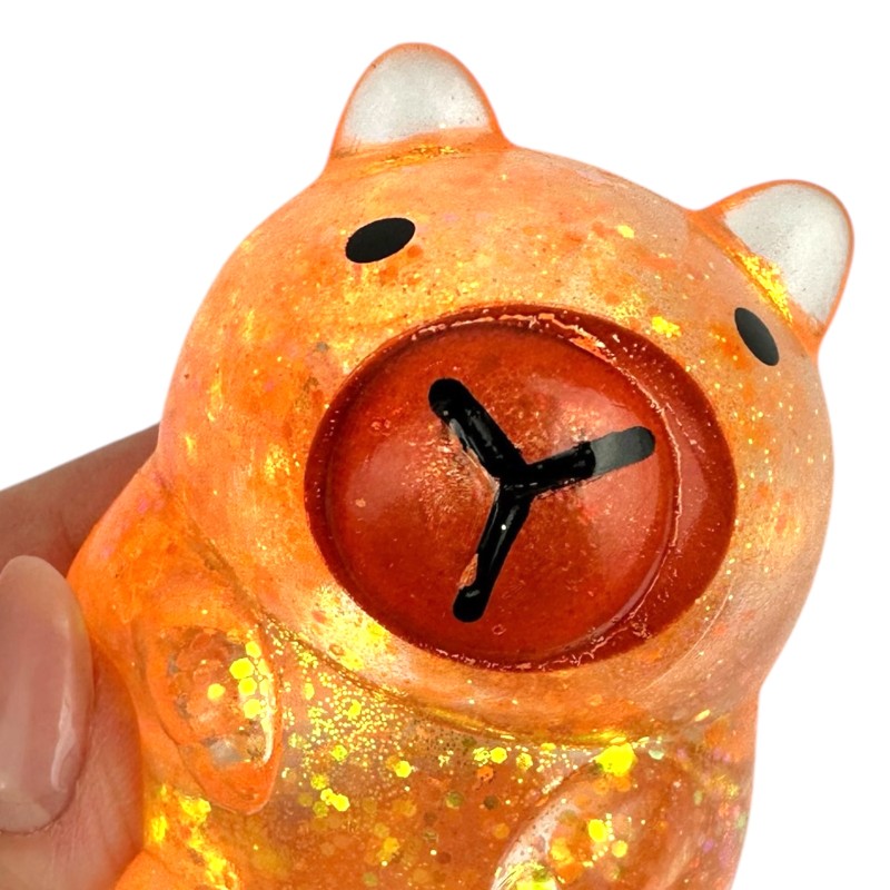 Gniotek Kapibara z Brokatem Żel maltoza Antystresowa Zabawka 7 cm