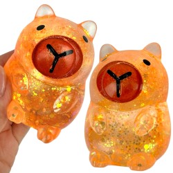 Gniotek Kapibara z Brokatem Żel maltoza Antystresowa Zabawka 7 cm