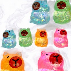 Gniotek Kapibara z Brokatem Żel maltoza Antystresowa Zabawka 7 cm