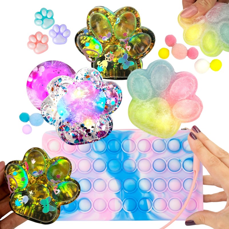 Zestaw Zabawek Gniotków Kocia Łapka Squishy Prezent