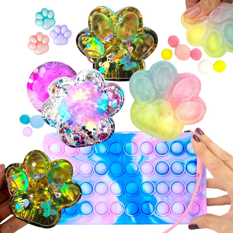 Zestaw Zabawek Gniotków Kocia Łapka Squishy Prezent