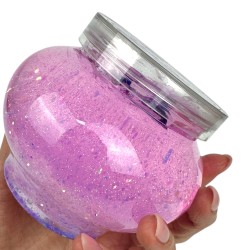 Masa Plastyczna Słoik Slime brokatowy Galaxy z Motylem