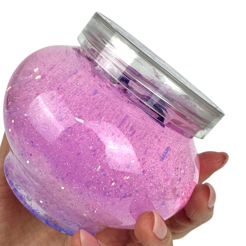 Masa Plastyczna Słoik Slime brokatowy Galaxy z Motylem