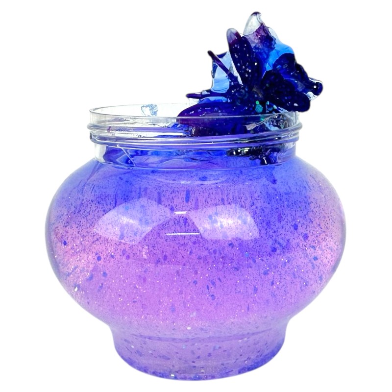 Masa Plastyczna Słoik Slime brokatowy Galaxy z Motylem