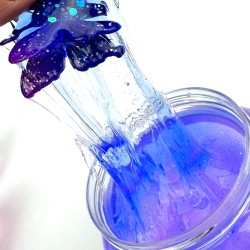 Masa Plastyczna Słoik Slime brokatowy Galaxy z Motylem