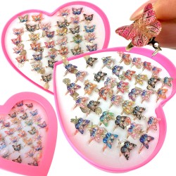 Dziecięce Pierścionki z regulacją z Motylkami Motyl Motylek