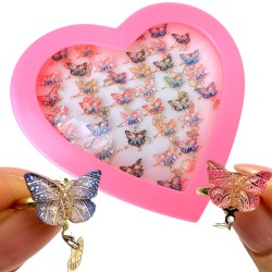 Dziecięce Pierścionki z regulacją z Motylkami Motyl Motylek