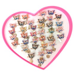 Dziecięce Pierścionki z regulacją z Motylkami Motyl Motylek
