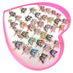 Dziecięce Pierścionki z regulacją z Motylkami Motyl Motylek