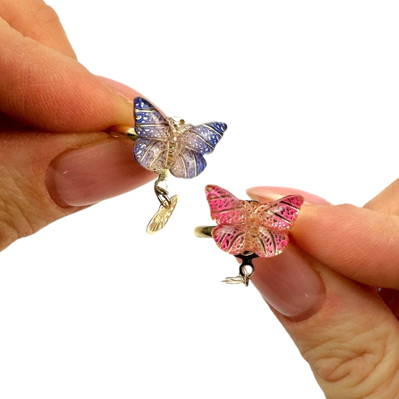 Dziecięce Pierścionki z regulacją z Motylkami Motyl Motylek
