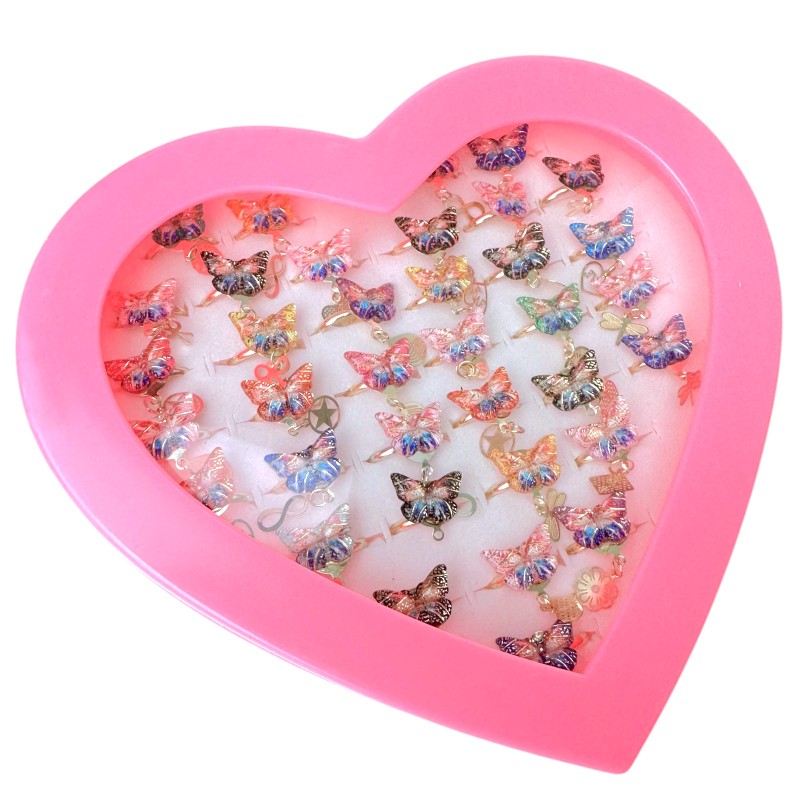 Dziecięce Pierścionki z regulacją z Motylkami Motyl Motylek