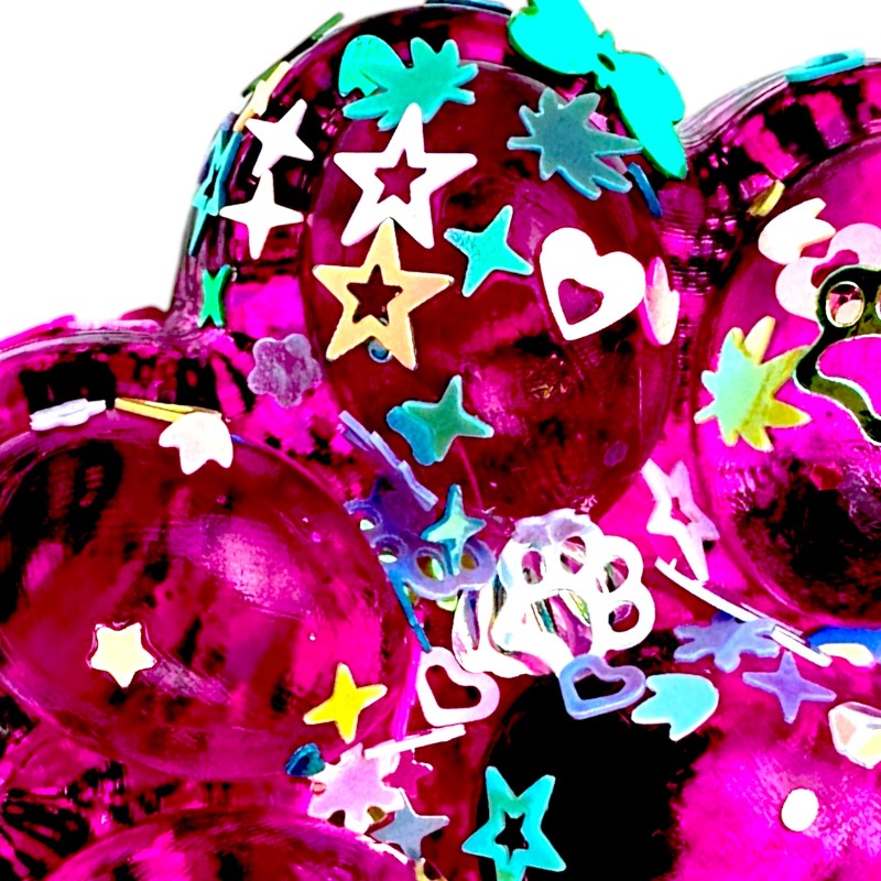 Antystresowa Kocia Łapka 3D Konfetti Squishy z Brokatem