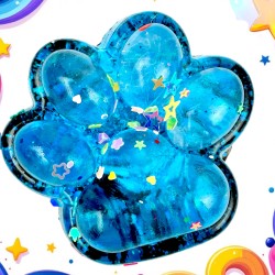 Antystresowa Kocia Łapka 3D Konfetti Squishy z Brokatem