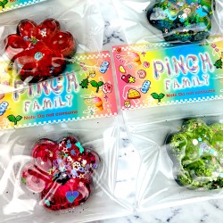 Antystresowa Kocia Łapka 3D Konfetti Squishy z Brokatem