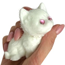 Antystresowa zabawka squishy kotek z kryształowymi oczkami