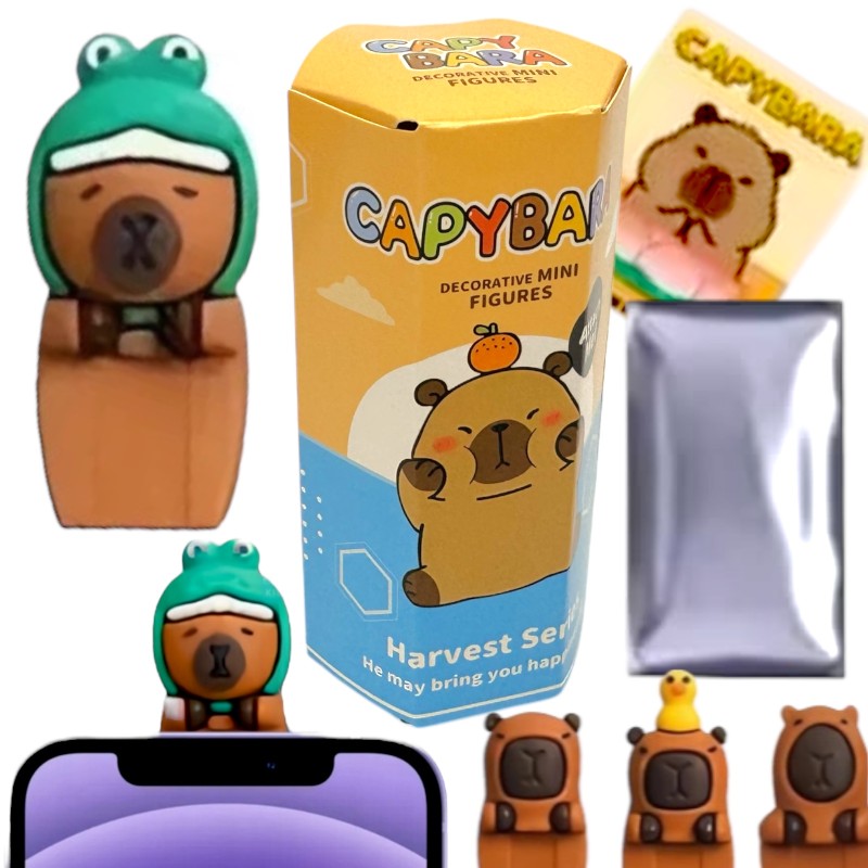 Kapibara figurka laleczka na telefon Harvest Hippers