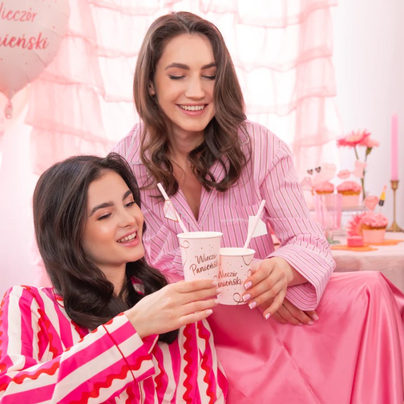 Kubeczki Wieczór Panieński – 6 sztuk 220 ml Różowe Złoto