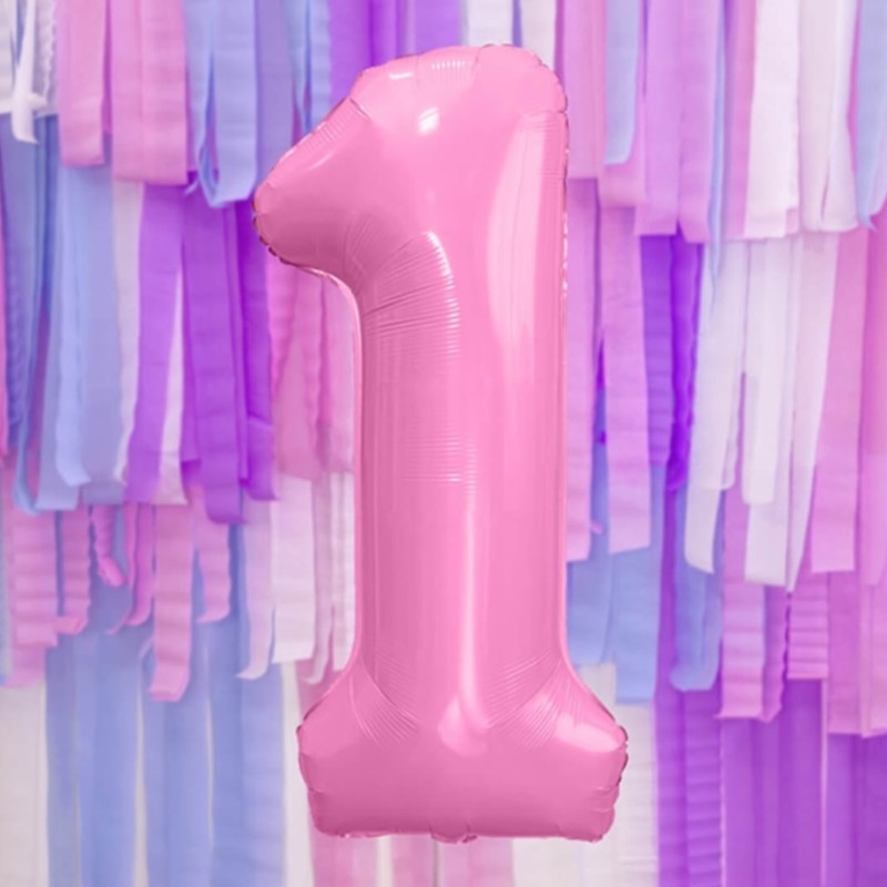 Zestaw balonów urodzinowych z cyfrą pastelowy róż pszczółka motyl kwiat