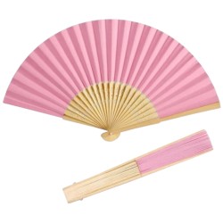 Różowy wachlarz drewniany