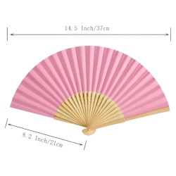 Różowy wachlarz drewniany