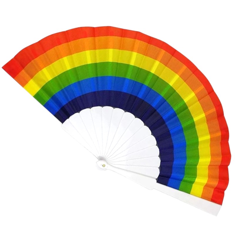 Wachlarz tęczowy Rainbow 23 cm 1 szt. Boland