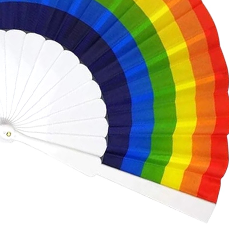 Wachlarz tęczowy Rainbow 23 cm 1 szt. Boland