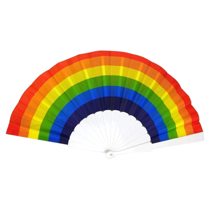 Wachlarz tęczowy Rainbow 23 cm 1 szt. Boland
