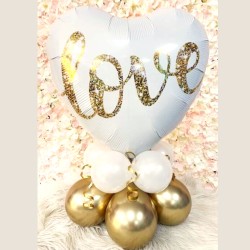 Balon foliowy serce Love biały 18cali