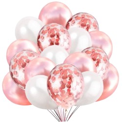Ekskluzywny zestaw balonów rose gold 15 sztuk