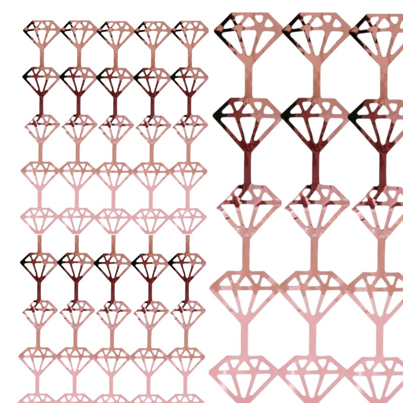 Kurtyna imprezowa diamenty rose gold