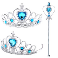 Tiara Berło Peleryna Tęczowa z błyszczącymi gwiazdkami