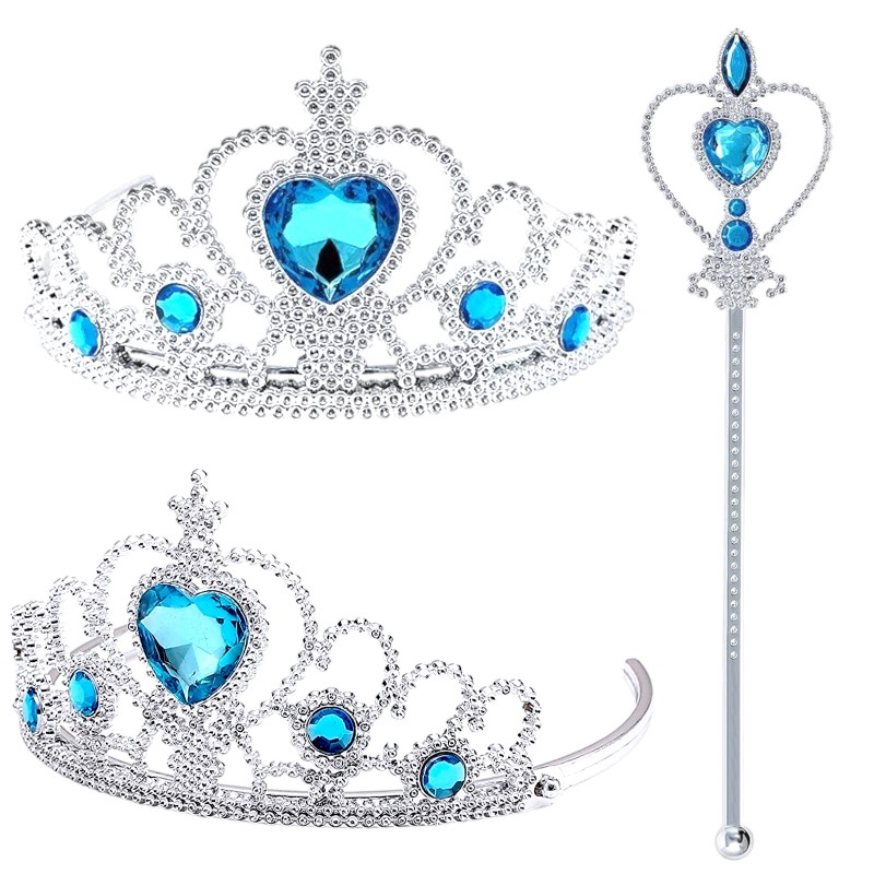 Tiara Berło Peleryna Tęczowa z błyszczącymi gwiazdkami