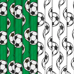 Słomki Football 10 szt.
