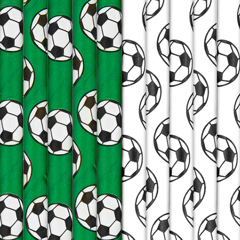 Słomki Football 10 szt.