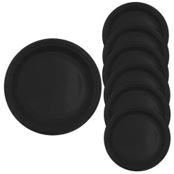 Czarne papierowe talerzyki 6 sztuk 18 cm