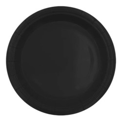 Czarne papierowe talerzyki 6 sztuk 18 cm
