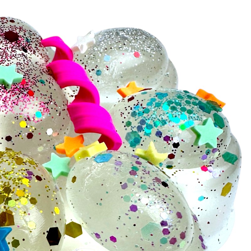 Gniotek Kocia łapka z Brokatowym Konfetti