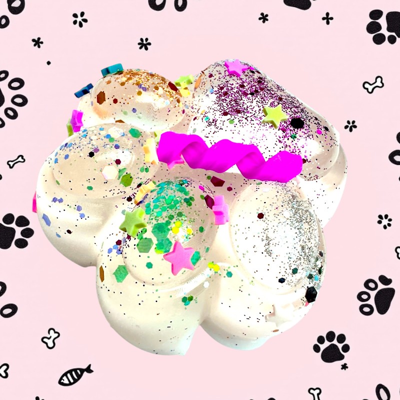 Gniotek Kocia łapka z Brokatowym Konfetti