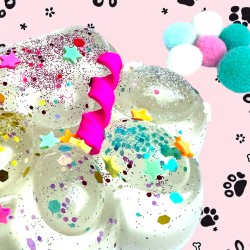 Gniotek Kocia łapka z Brokatowym Konfetti