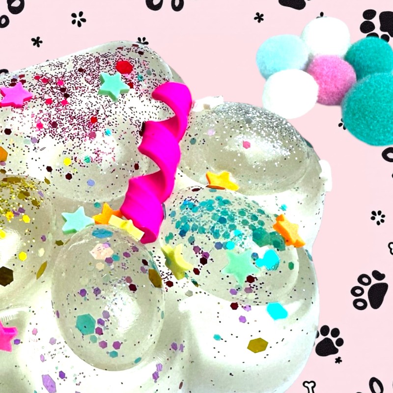 Gniotek Kocia łapka z Brokatowym Konfetti