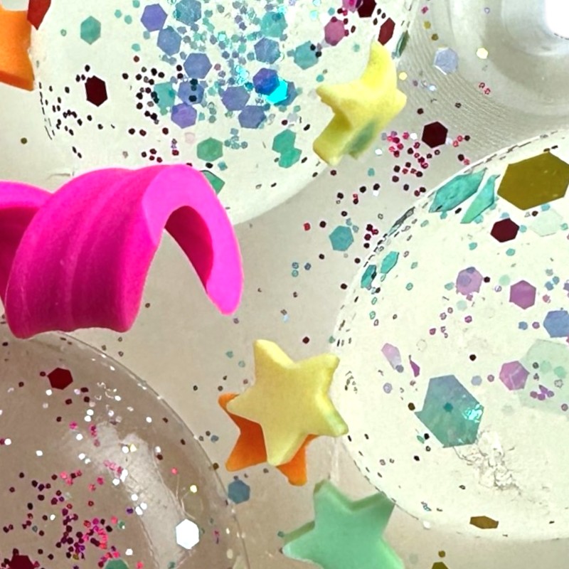 Gniotek Kocia łapka z Brokatowym Konfetti