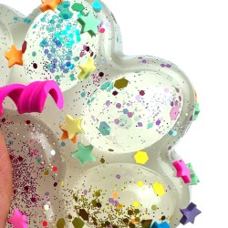 Gniotek Kocia łapka z Brokatowym Konfetti