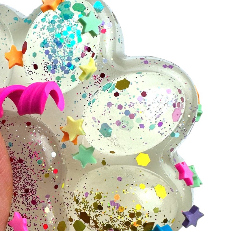 Gniotek Kocia łapka z Brokatowym Konfetti