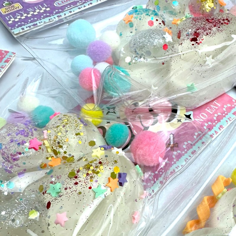 Gniotek Kocia łapka z Brokatowym Konfetti