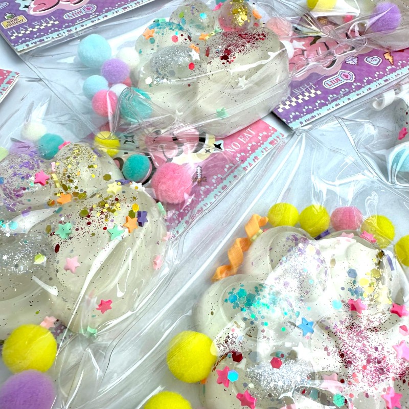 Gniotek Kocia łapka z Brokatowym Konfetti