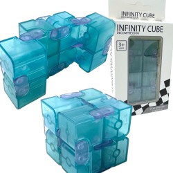 Kostka Antystresowa Infinity Cube Zielona Transparentna