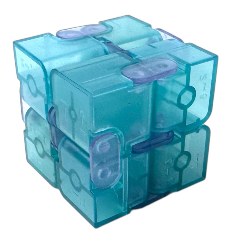 Kostka Antystresowa Infinity Cube Zielona Transparentna