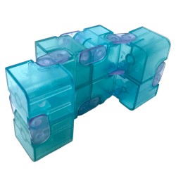 Kostka Antystresowa Infinity Cube Zielona Transparentna