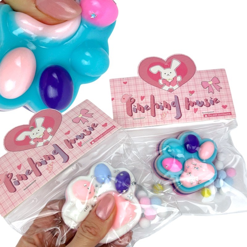 Gniotek Kocia Łapka Pastelowy efekt z galaktyczną posypką