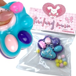 Gniotek Kocia Łapka Pastelowy efekt z galaktyczną posypką